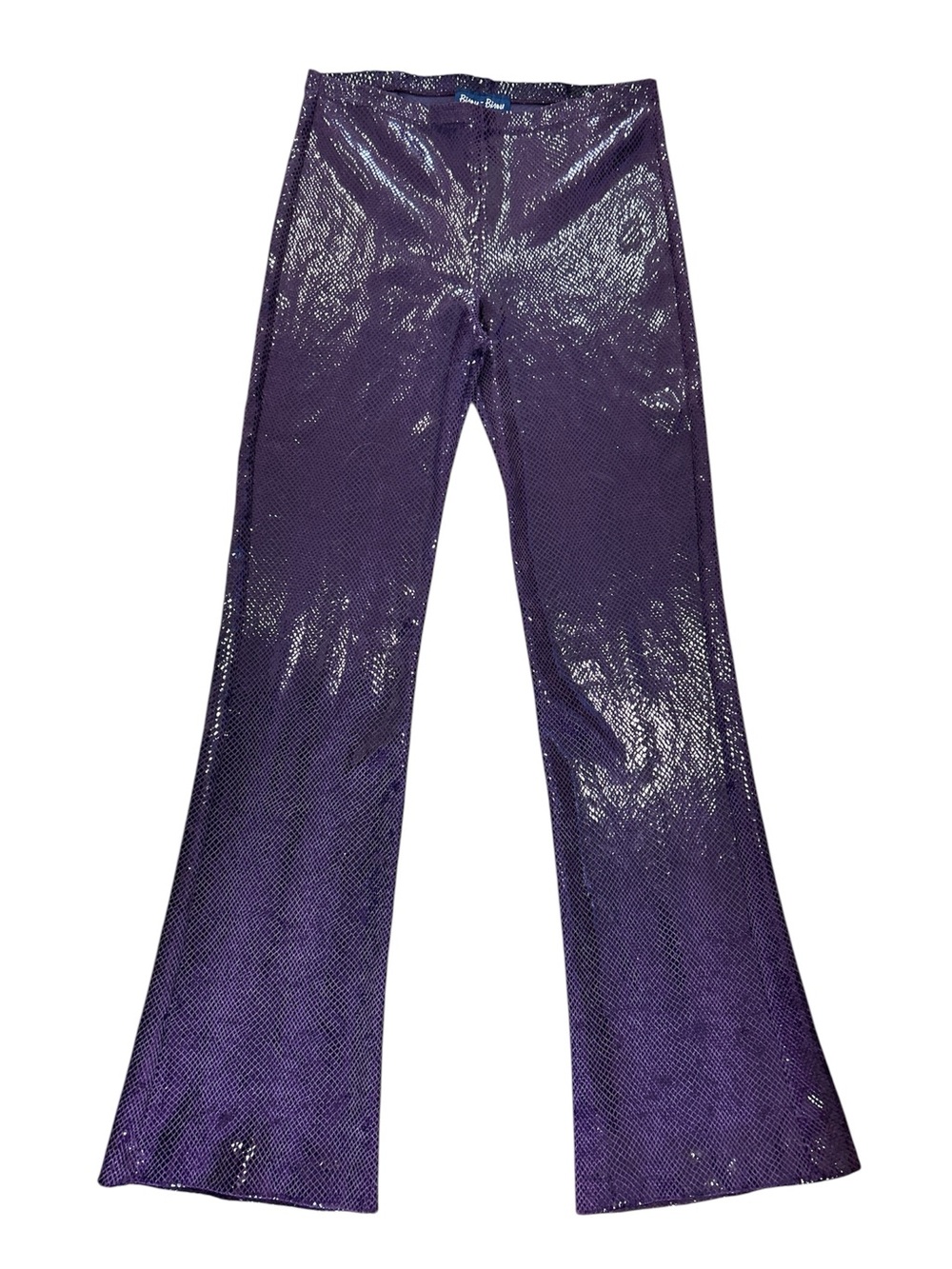 Vintage Y2K, bijou, bijou, purple, snake skin flare leggings